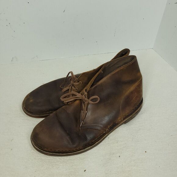 Clarks Mens Shoes Size 10M Brown Comfort Walking Desert Chukka Boots Leather - Picture 8 of 16